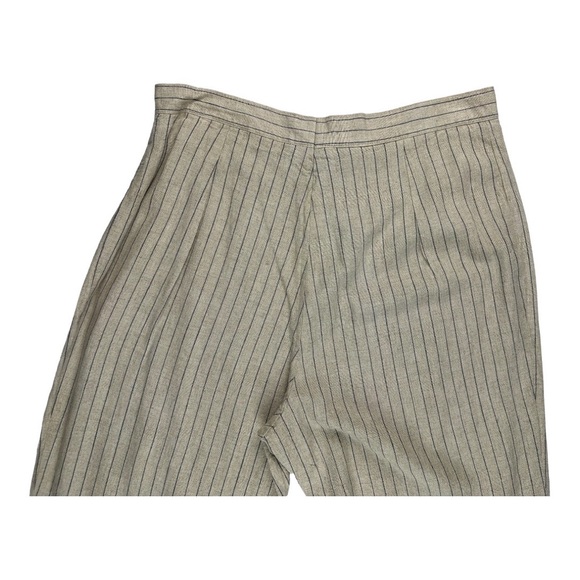 Vintage Adriano Striped Pant Suit Beige Size 12 - Picture 9 of 10